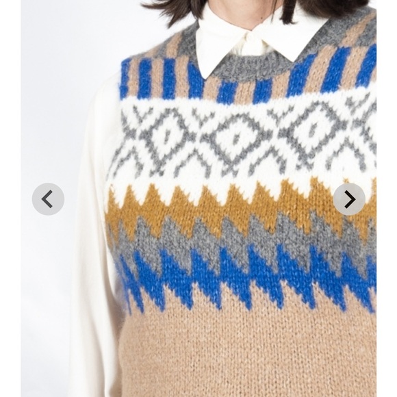 Ichi Wool Blend Knit Sweater Vest Size XS - Picture 3 of 12